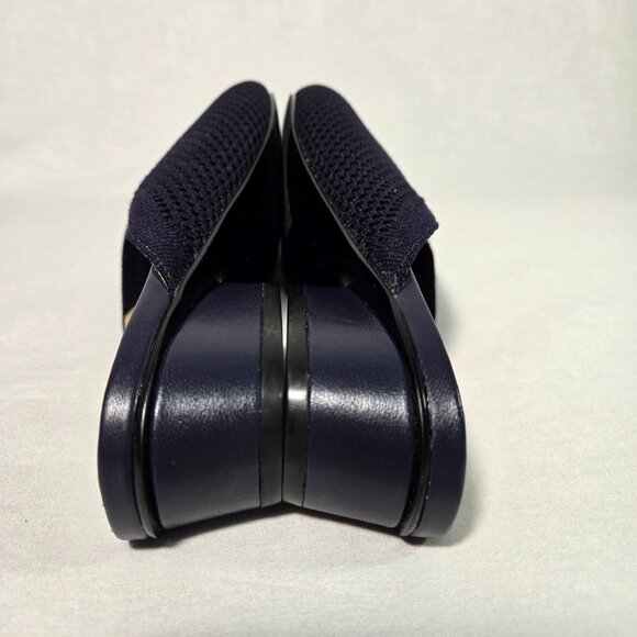 VANELi Finn Minimalist Comfort Blue Stretch Knit Open Toe Heels Size 9.5M New! - Picture 9 of 16
